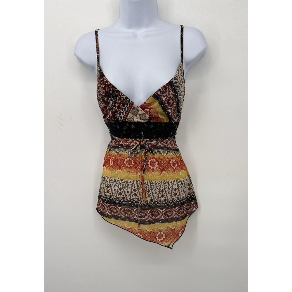 boho style mini dress sz. L multicolor came vintage Unbranded  coquette babydoll